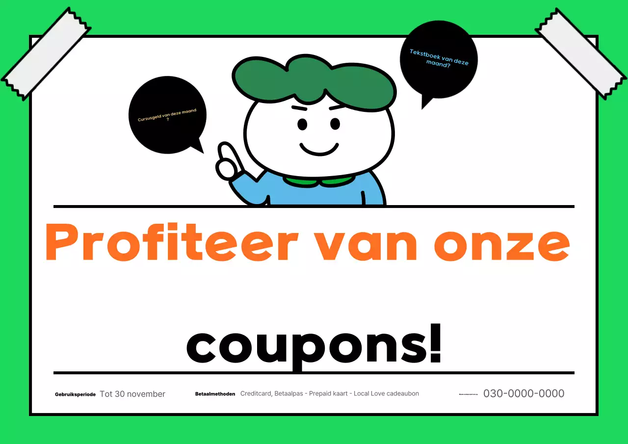 Groene Eenvoudige Coupon Promotie