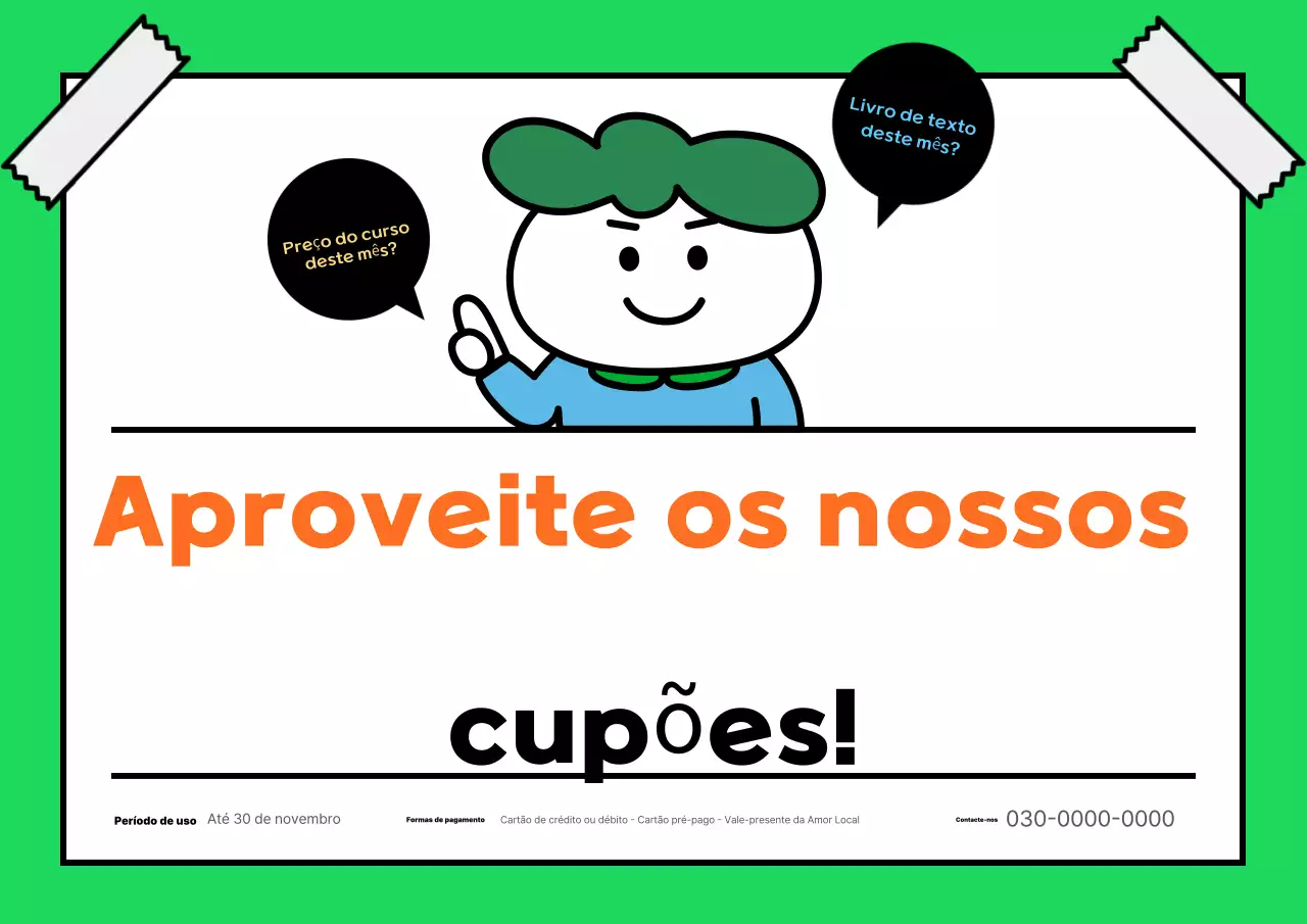 Promoção de Cupom Green Simple