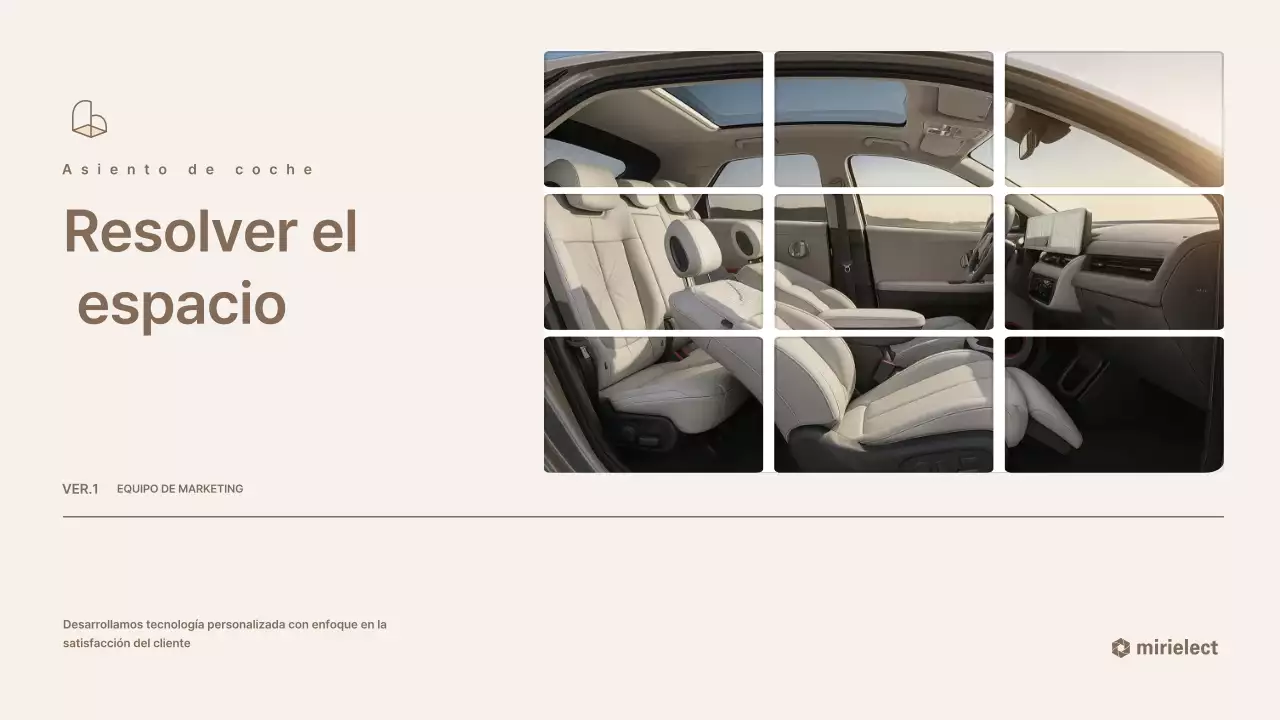 Anuncio de coche moderno beige