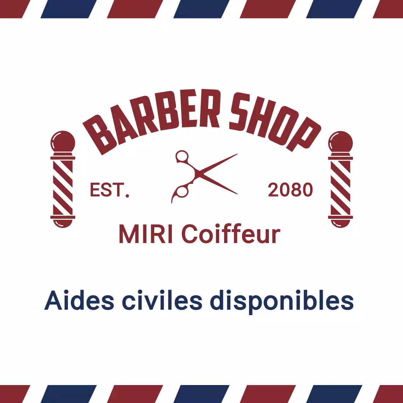 Promotion du salon de coiffure vintage rouge