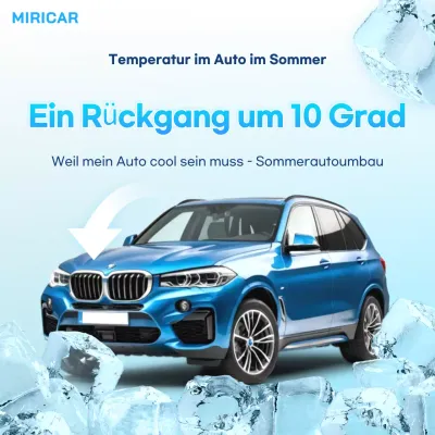 Himmelblaue moderne Autopflegetipps für den Sommer