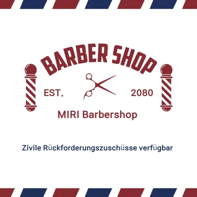 Rote Vintage Barbershop-Werbung
