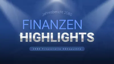 Blauer moderner Finanzbericht