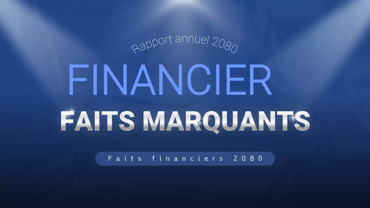 Rapport financier moderne bleu