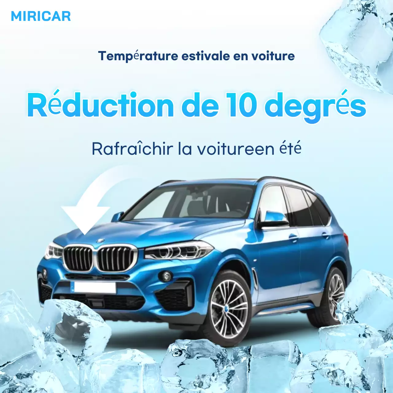 Conseils d'entretien pour une voiture moderne bleu ciel en été