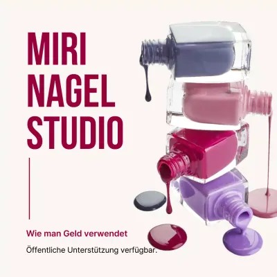 Beige Modern Nail Art Minseong Support Fund Guide