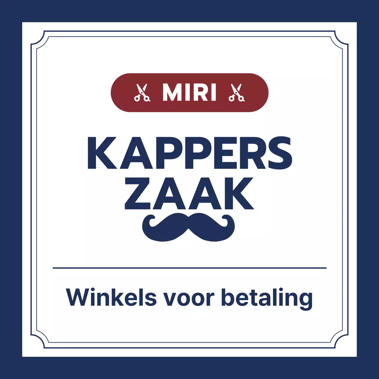 Navy Modern Barbershop Gids