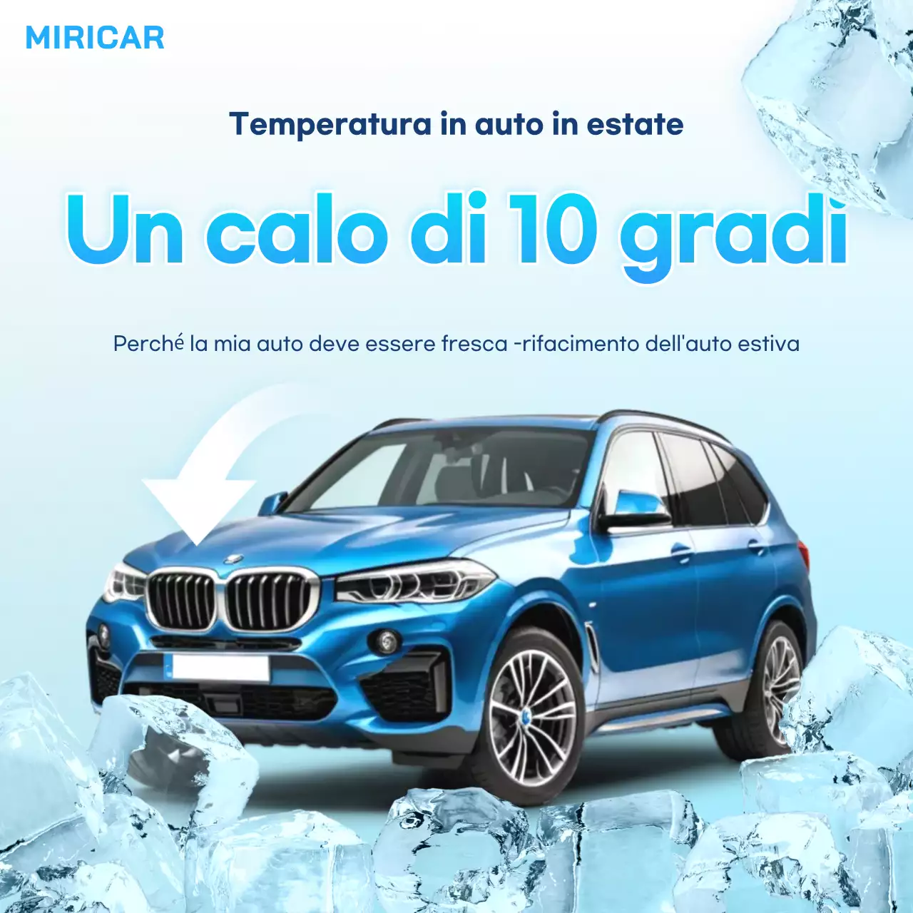 Consigli per la cura dell'auto moderna in estate, colore blu cielo
