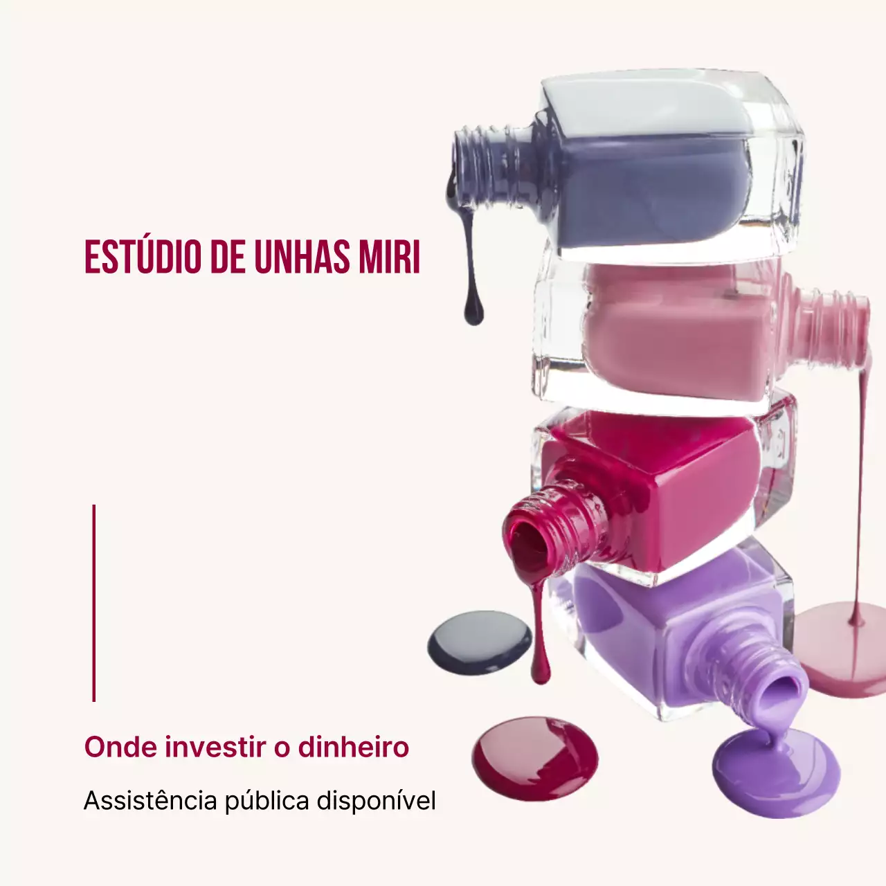 Guia do Fundo de Apoio Minseong para Nail Art Moderna Bege