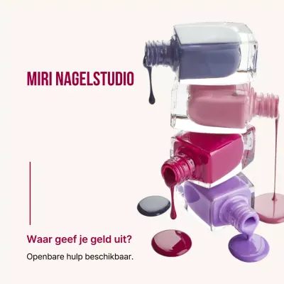 Beige moderne nagelkunst Minseong Support Fund-gids