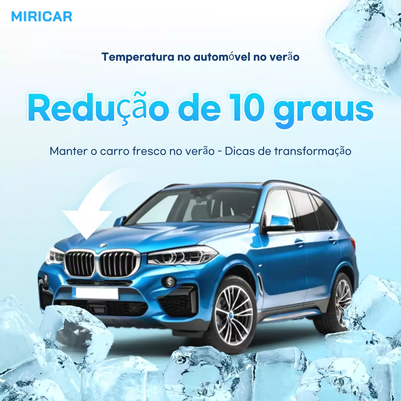 Dicas de cuidados com o carro moderno azul-celeste no verão