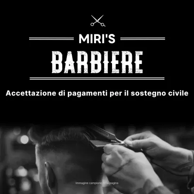 Pubblicità di un barbiere d'epoca in bianco e nero