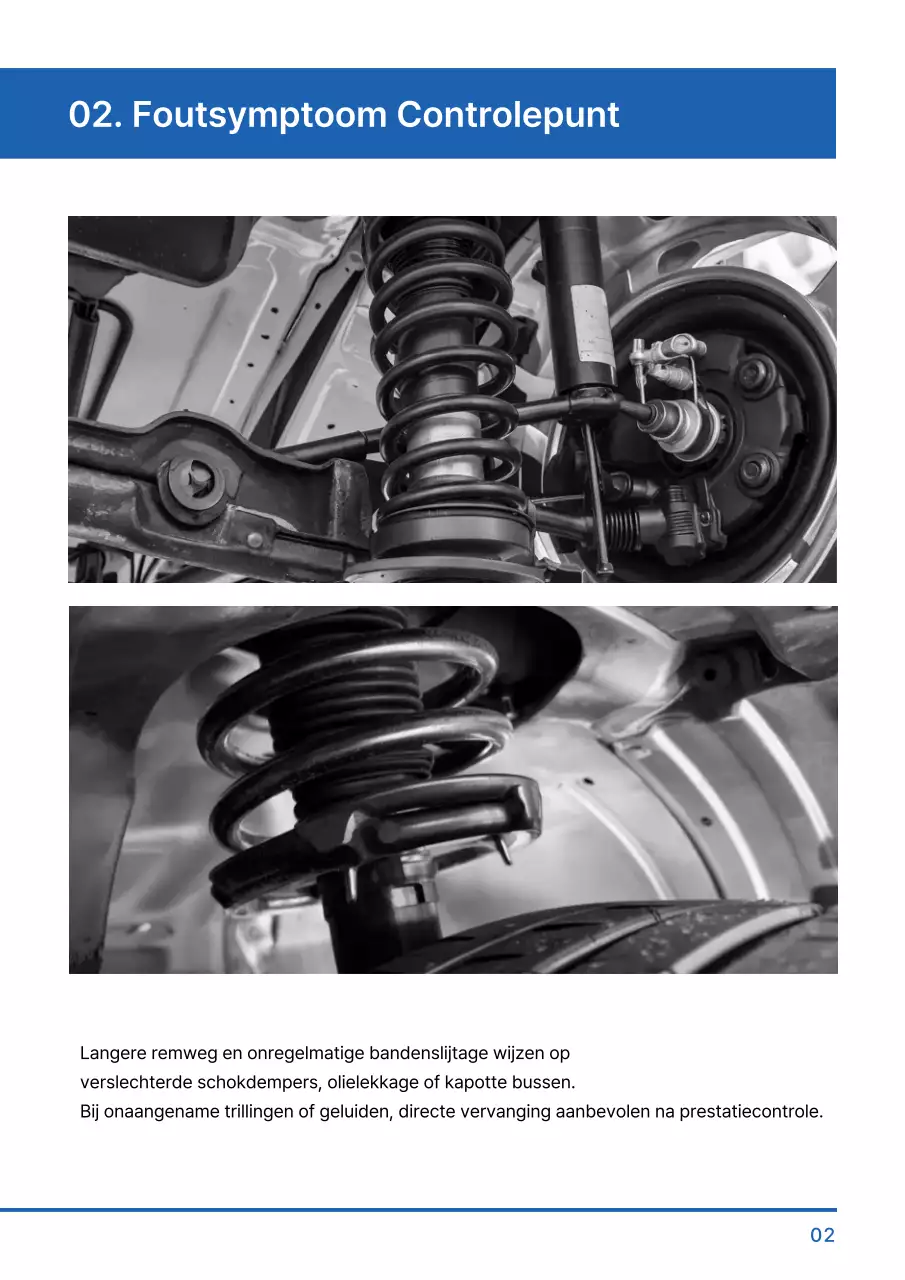 Advertentie voor blauwe moderne auto-onderdelen