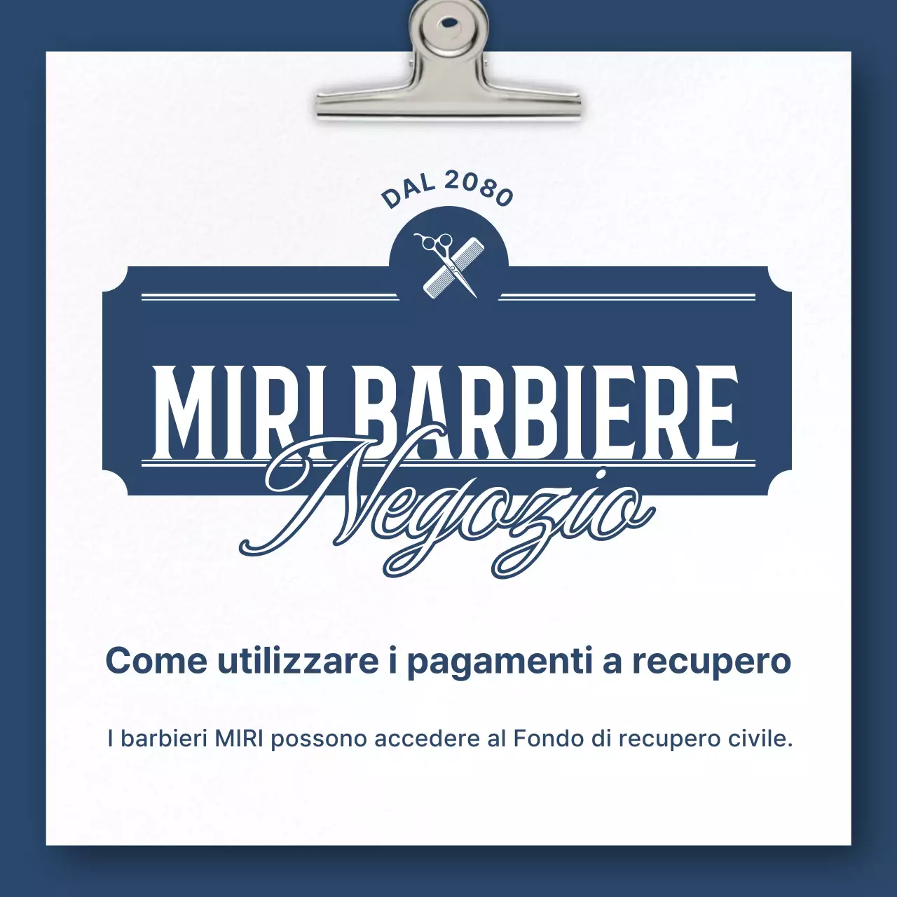 Guida al barbiere classico blu