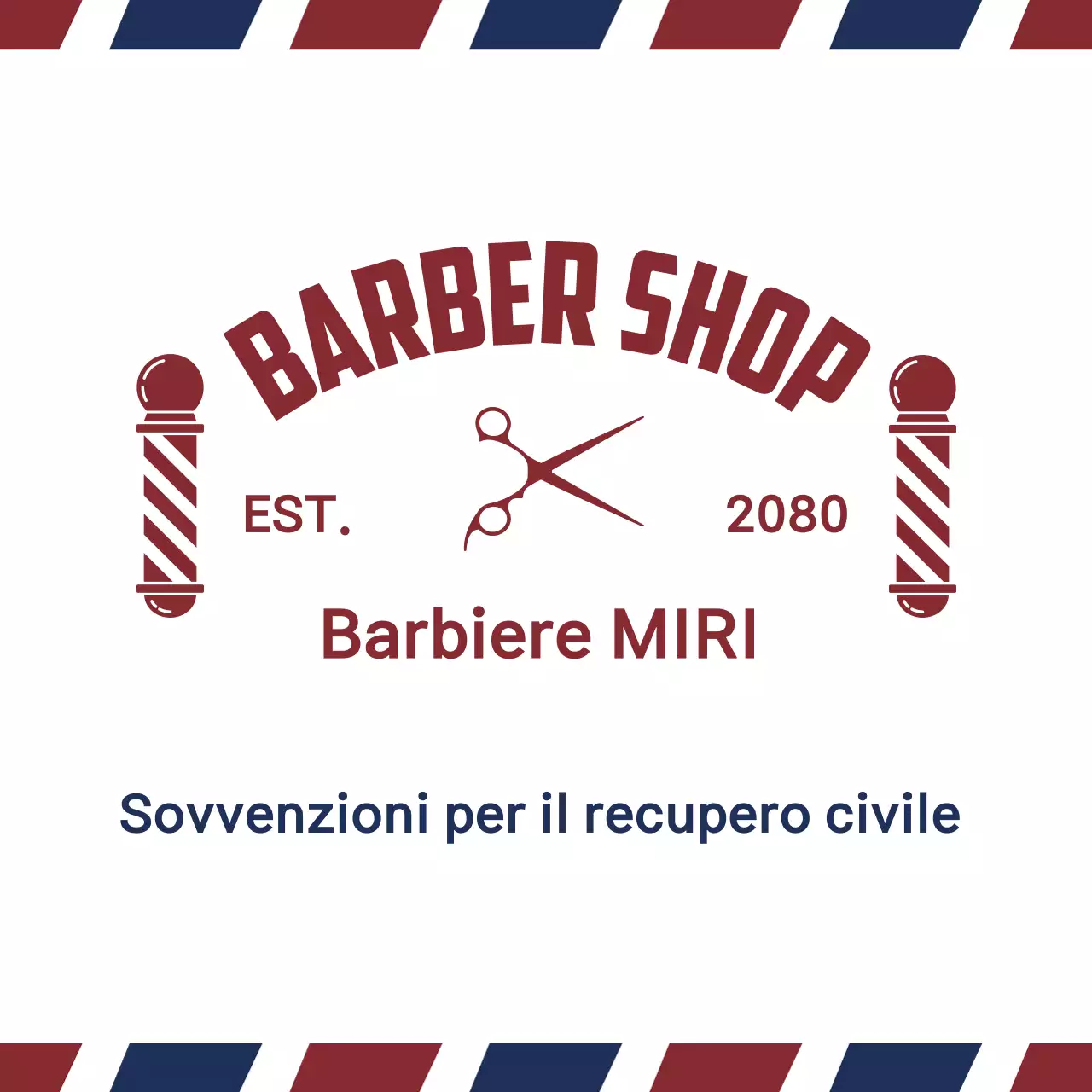 Promozione Barbershop Vintage Rosso