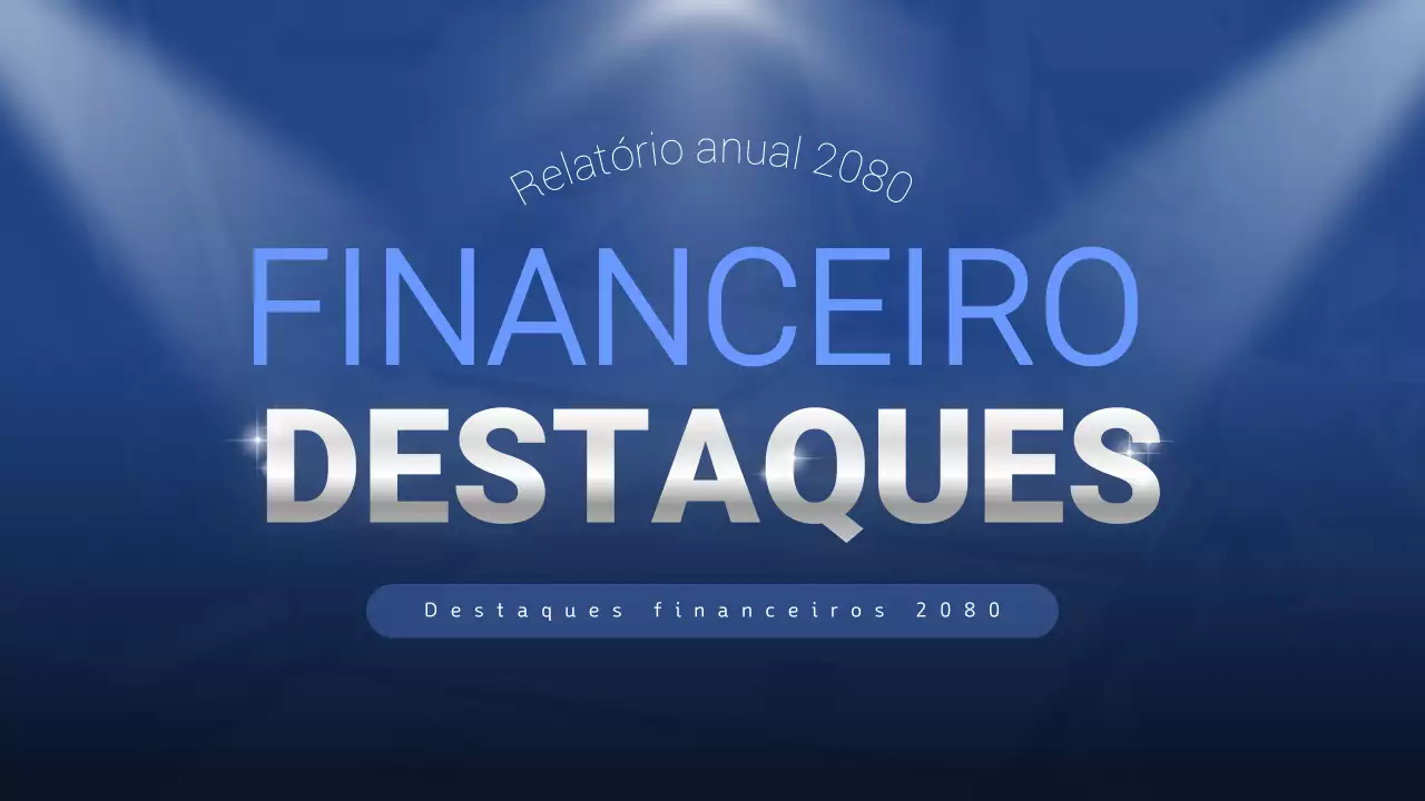 Relatório Financeiro Moderno Azul