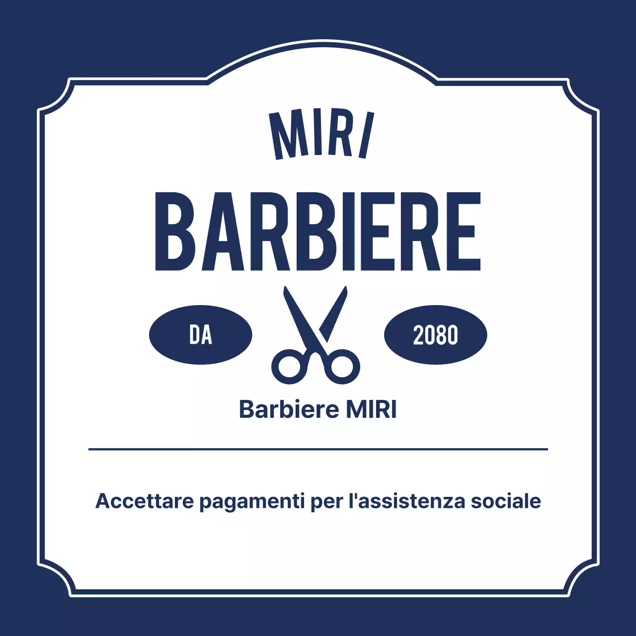 Avviso di Blue Vintage Barbershop