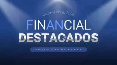 Informe financiero moderno azul