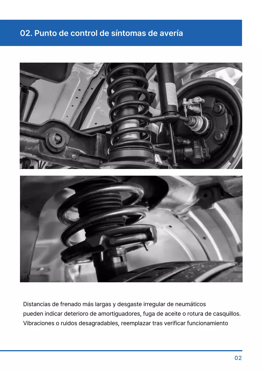 Anuncio de autopartes modernas azules