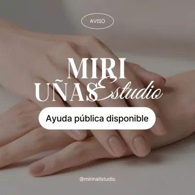 Aviso del Fondo de Apoyo a Minseong para el Diseño de Uñas Sencillas en Beige