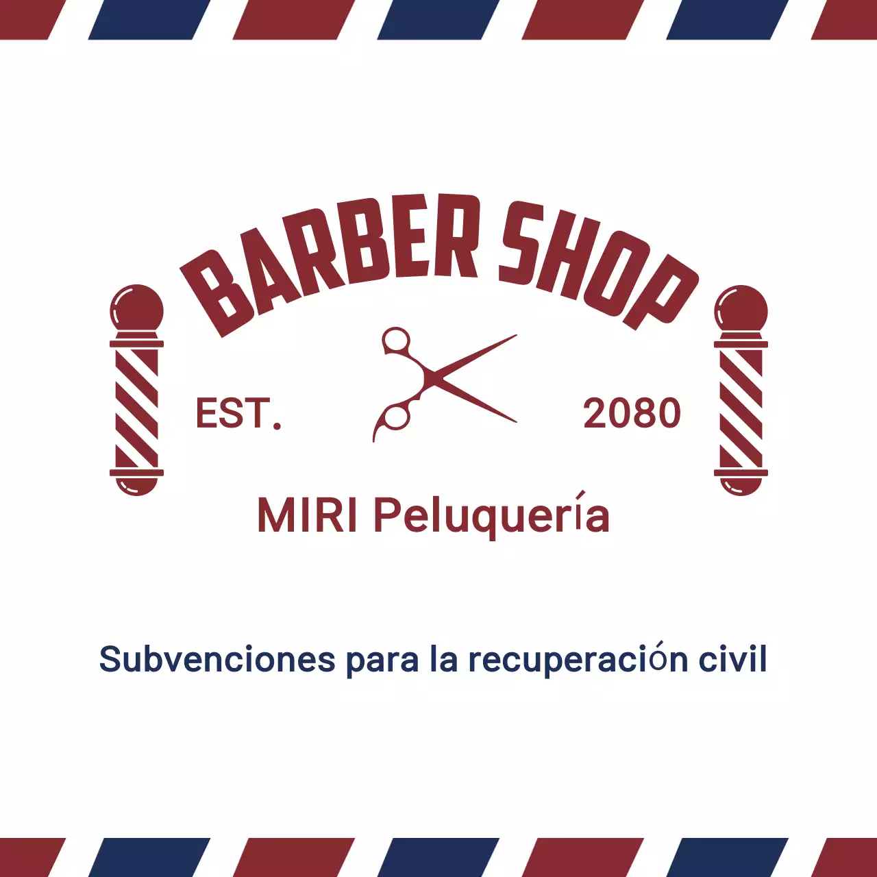 Promoción de barbería vintage roja