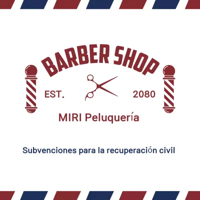 Promoción de barbería vintage roja