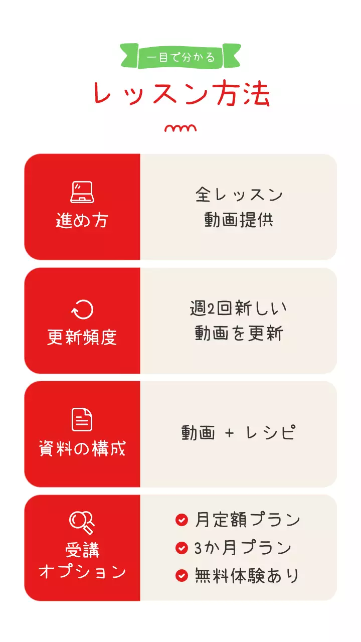 赤 ポップ 料理教室 ポスター