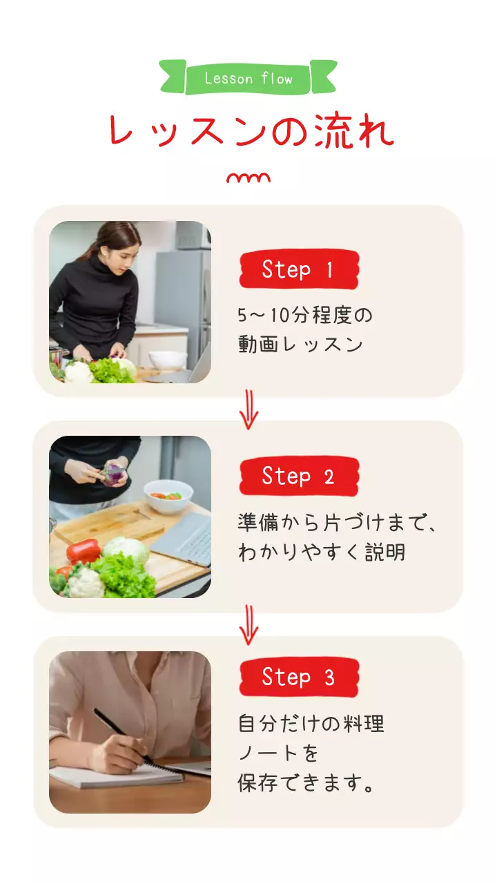 赤 ポップ 料理教室 ポスター