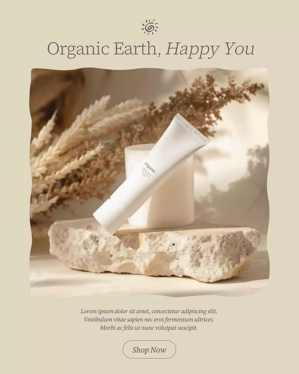 Beige Minimalist Skincare Promotion Instagram Post