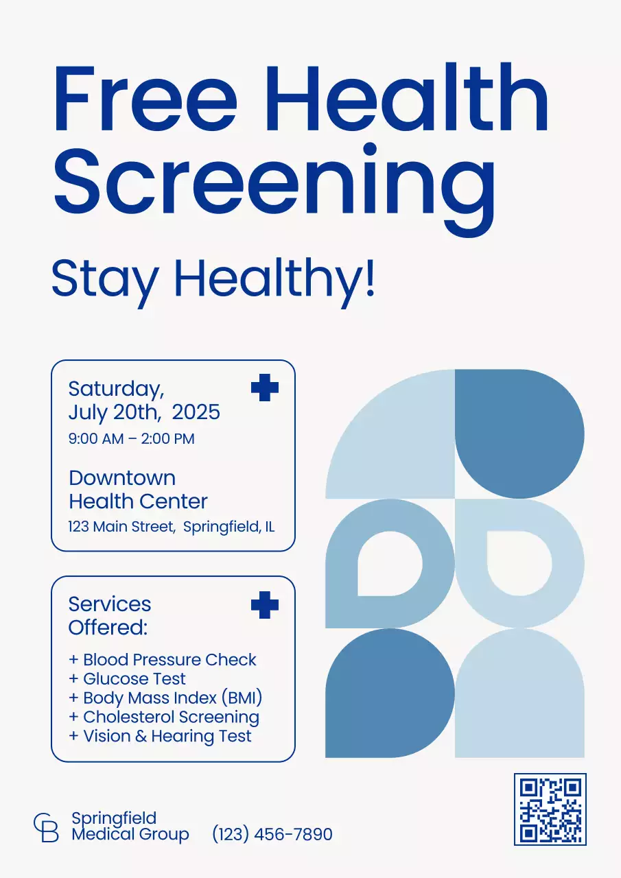 Blue Modern Health Event Announcement