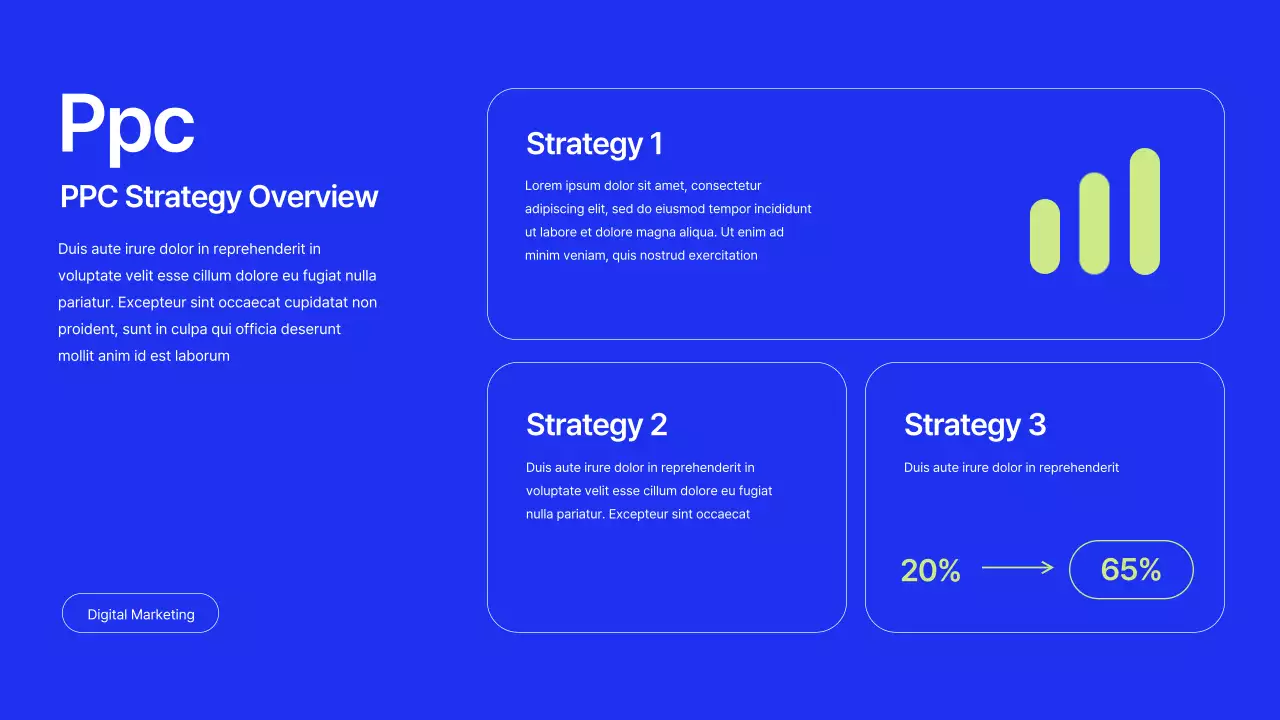 블루 모던 마케팅 프레젠테이션