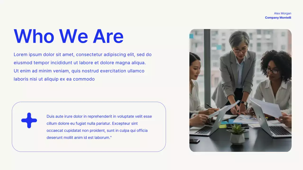 블루 모던 마케팅 프레젠테이션