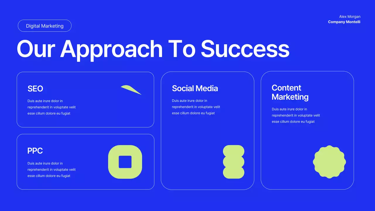 블루 모던 마케팅 프레젠테이션