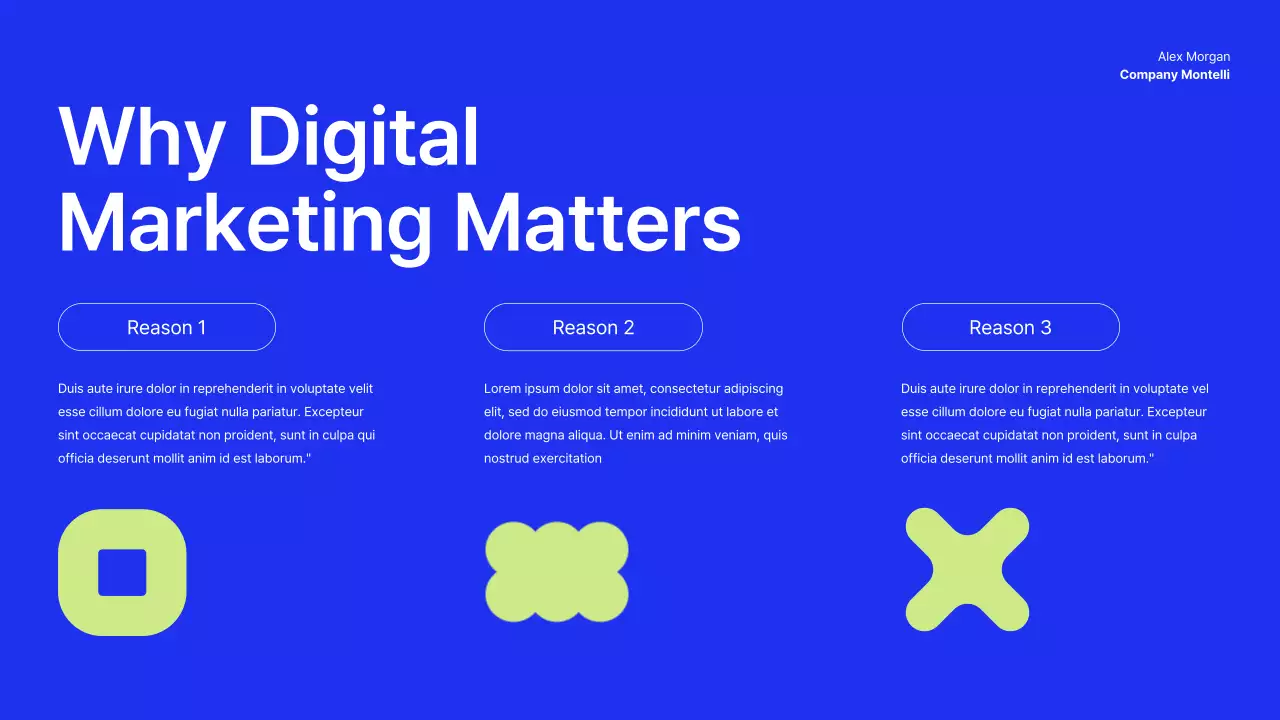 블루 모던 마케팅 프레젠테이션