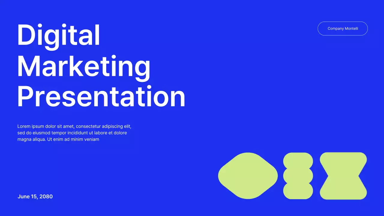 블루 모던 마케팅 프레젠테이션