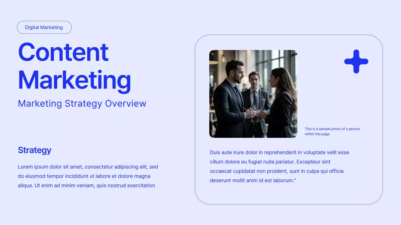 블루 모던 마케팅 프레젠테이션