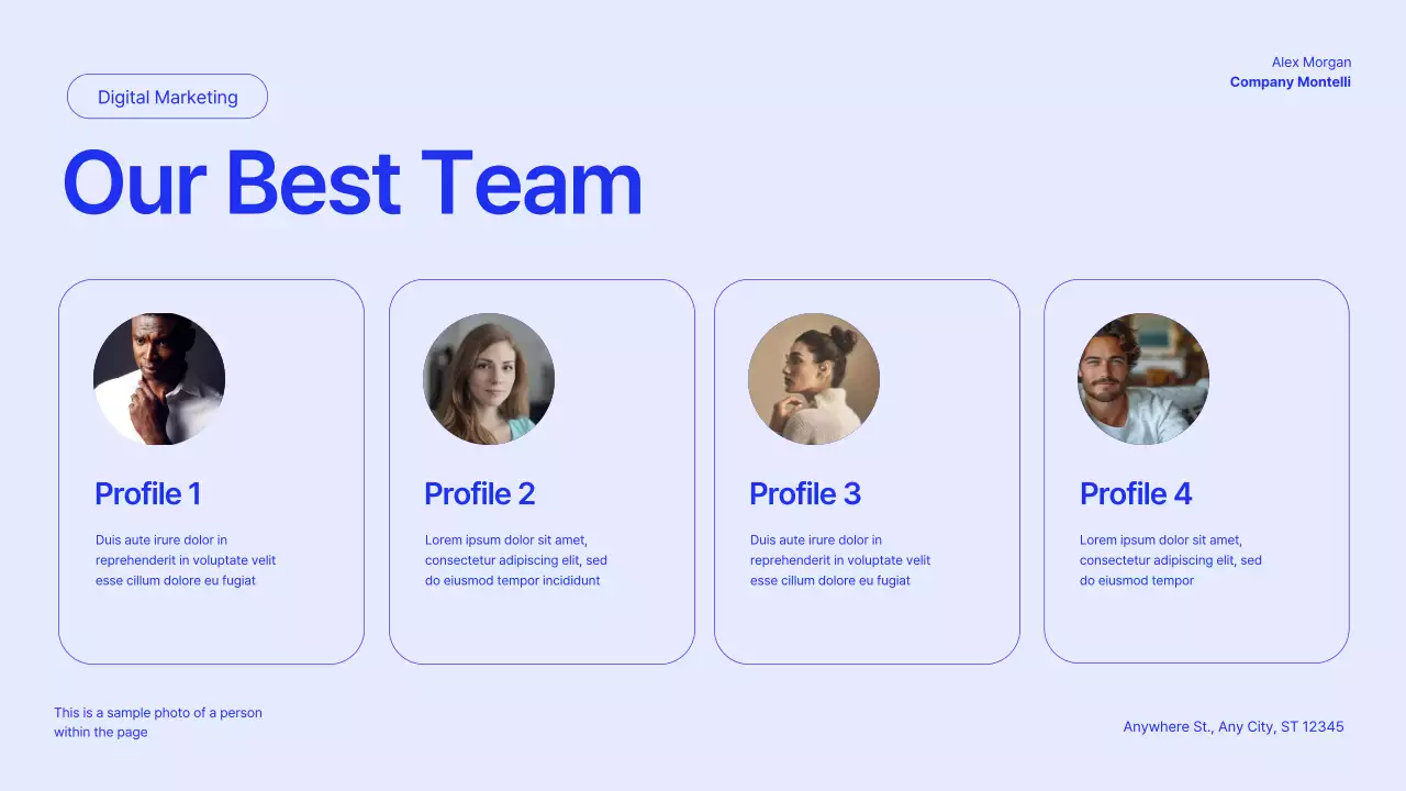 블루 모던 마케팅 프레젠테이션