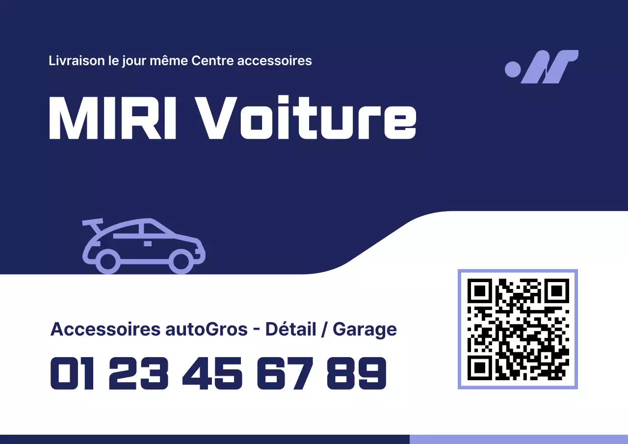 Publicité pour une voiture propre et bleue