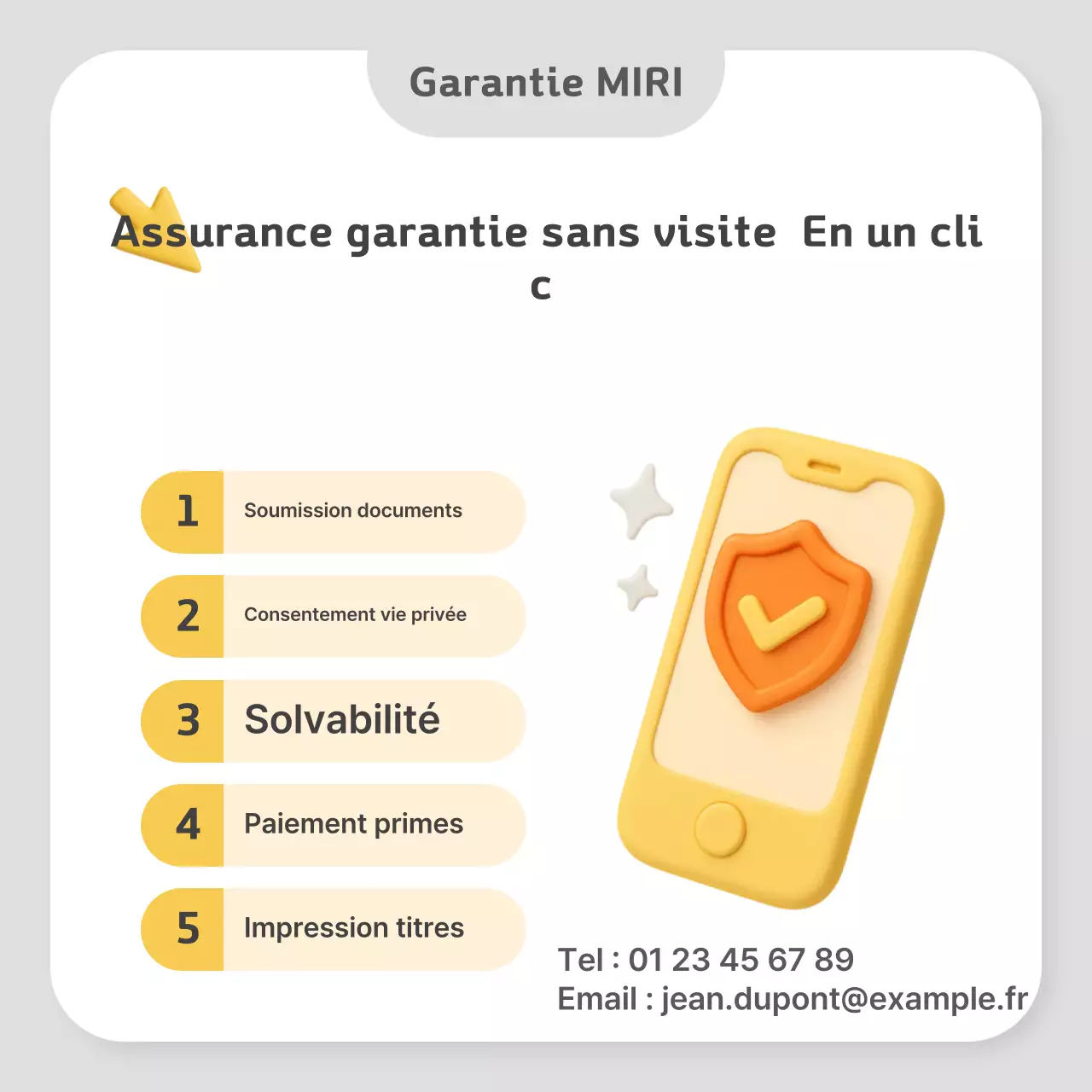 Publicité d'assurance moderne grise