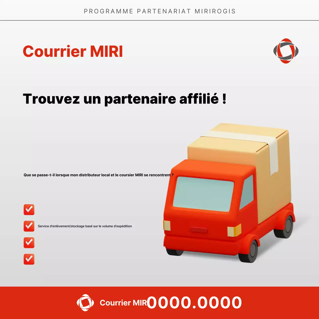 Publicité Red Modern Logistics