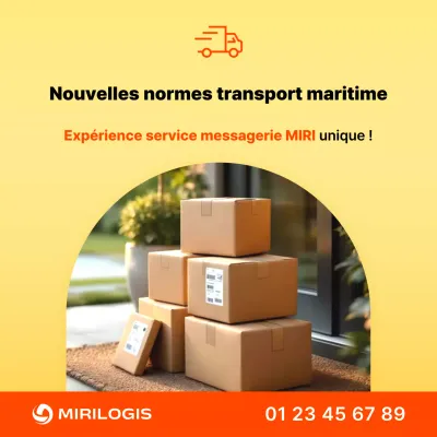 Publicité maritime moderne jaune
