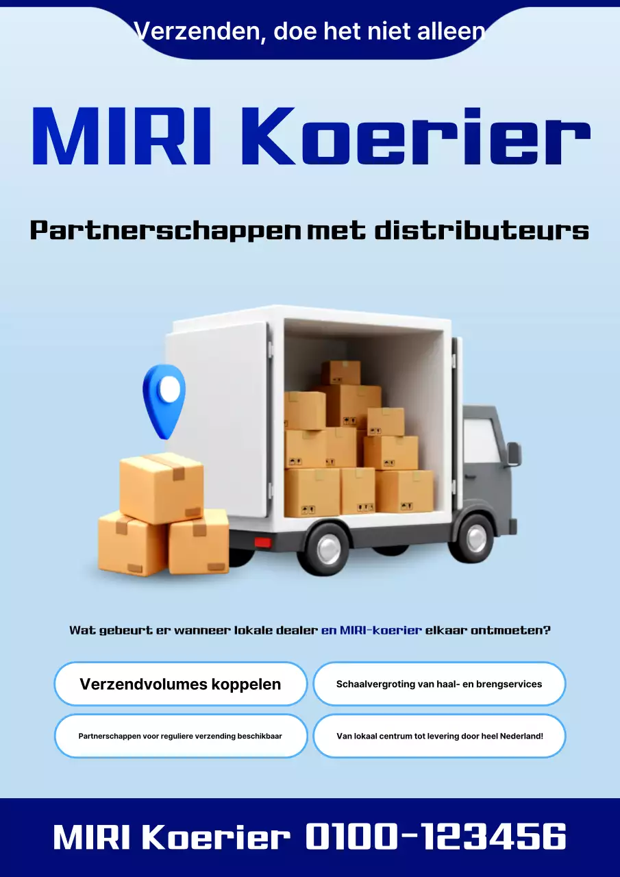 Hemelsblauwe moderne verzendpromotie