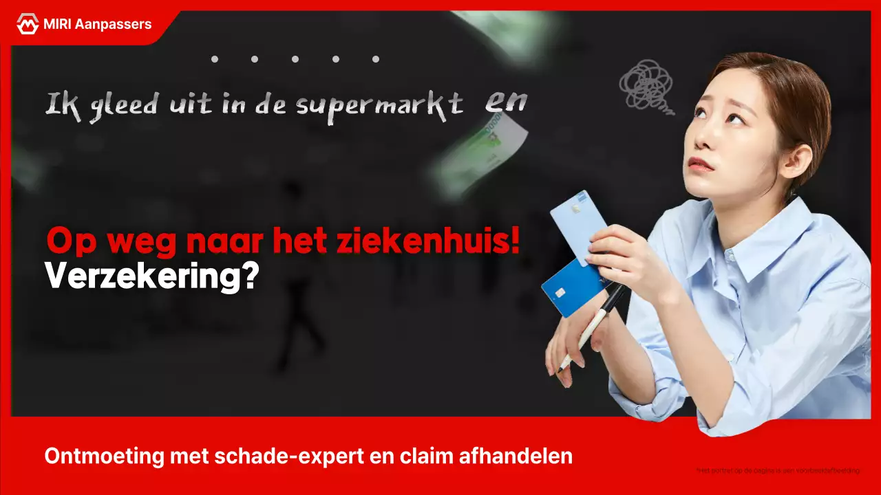 Rode moderne verzekeringsadvertentie