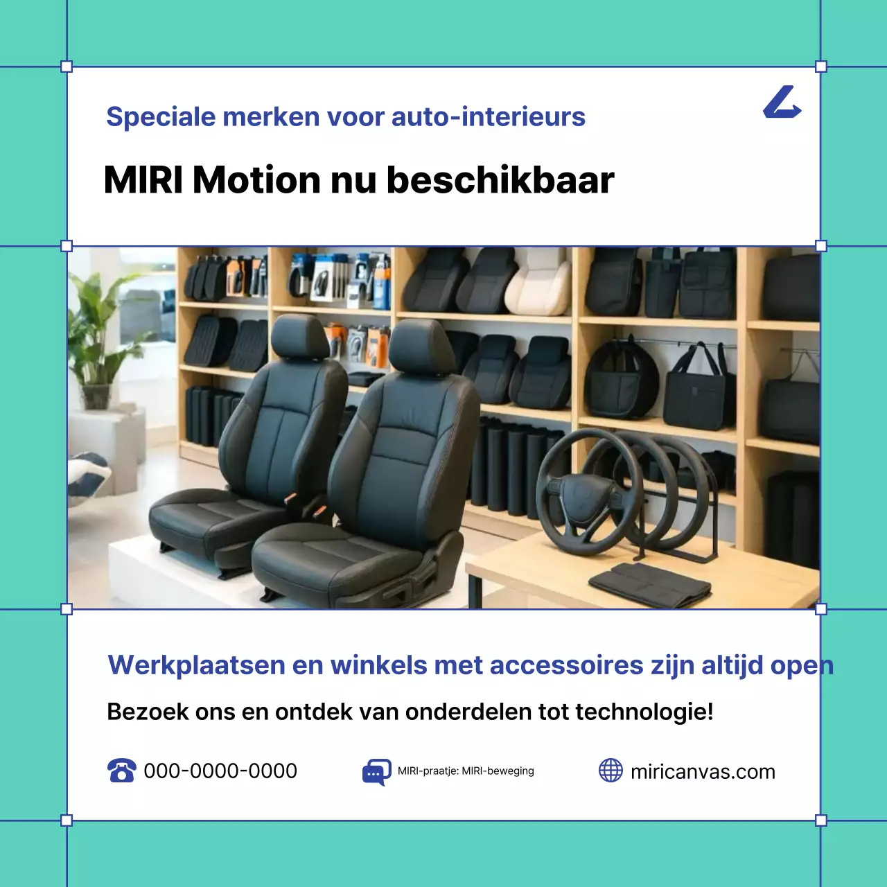 Promotie van moderne autoaccessoires