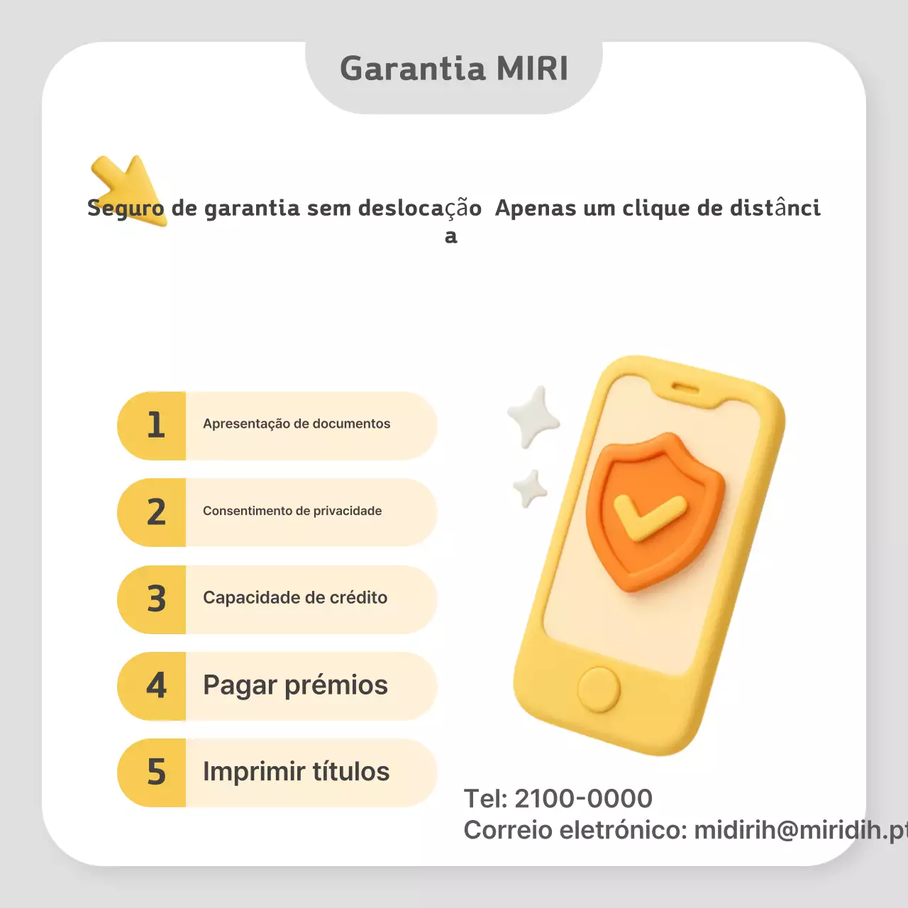 Anúncio de Seguro Moderno Cinza