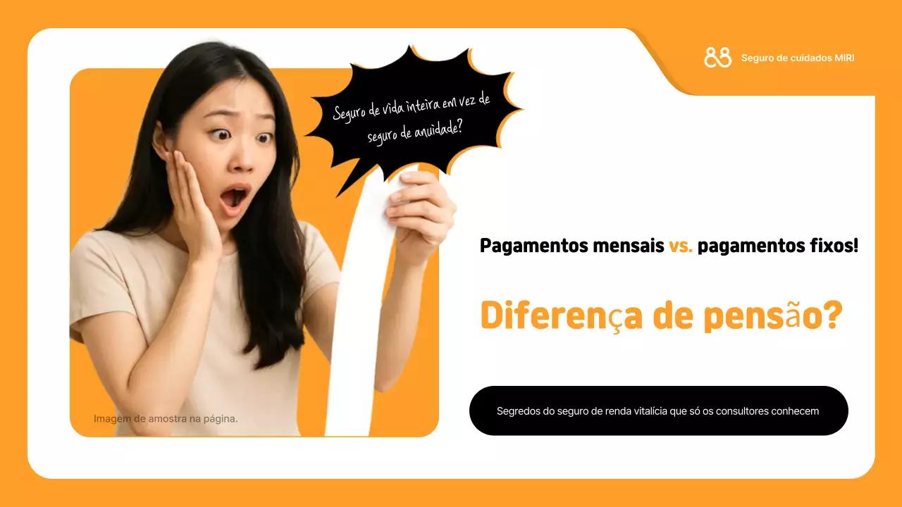 Anúncio financeiro em destaque laranja