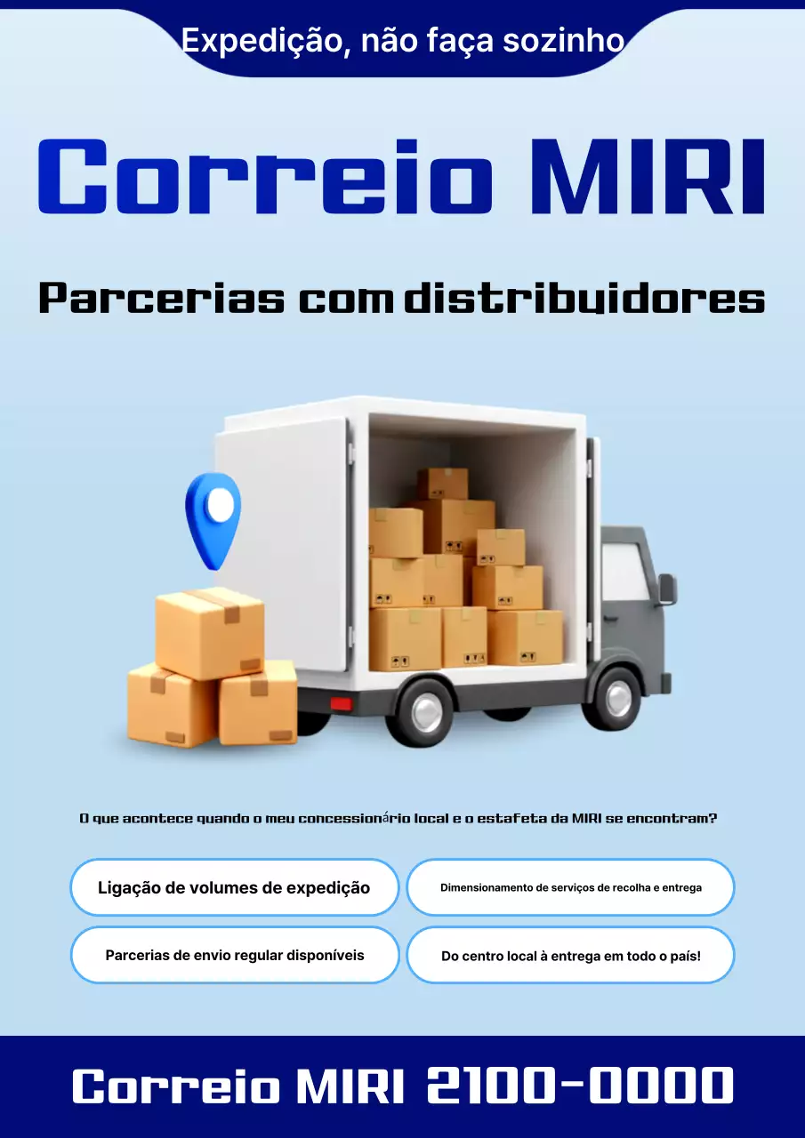 Promoção de Envio Moderno Azul Celeste