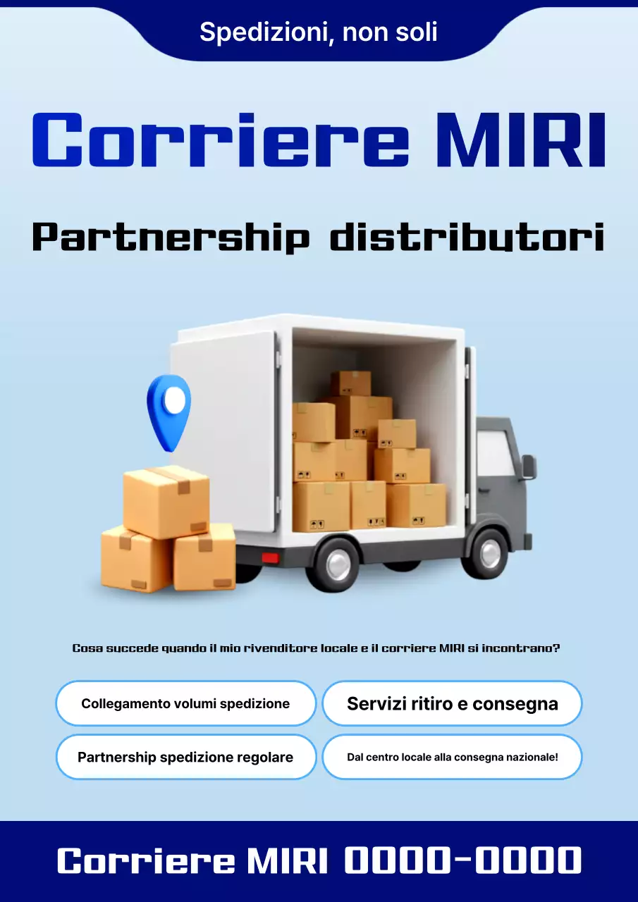 Promozione di spedizione moderna blu cielo