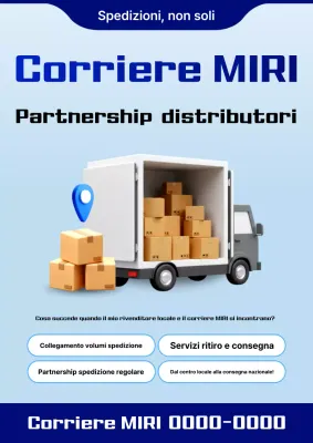 Promozione di spedizione moderna blu cielo