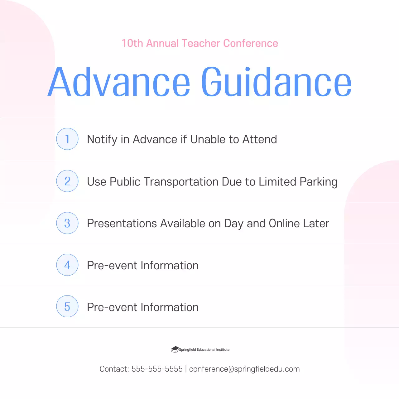 Blue Modern Education Conference